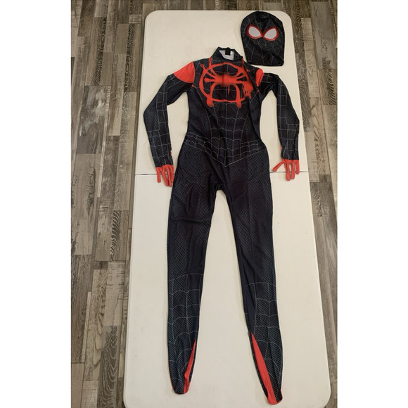 Unbranded Other - Spiderman Sz S Into the SpiderVerse Miles Jumpsuit Adult/Kids Cosplay Costume
